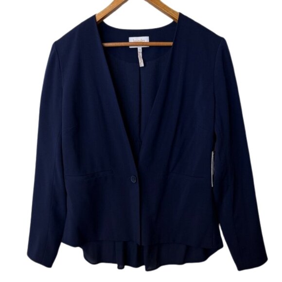 Laundry By Shelli Segal Jackets & Blazers - Laundry by Shelli Segal Navy Sleeveless Blouse V-Neck Size 10 NWT